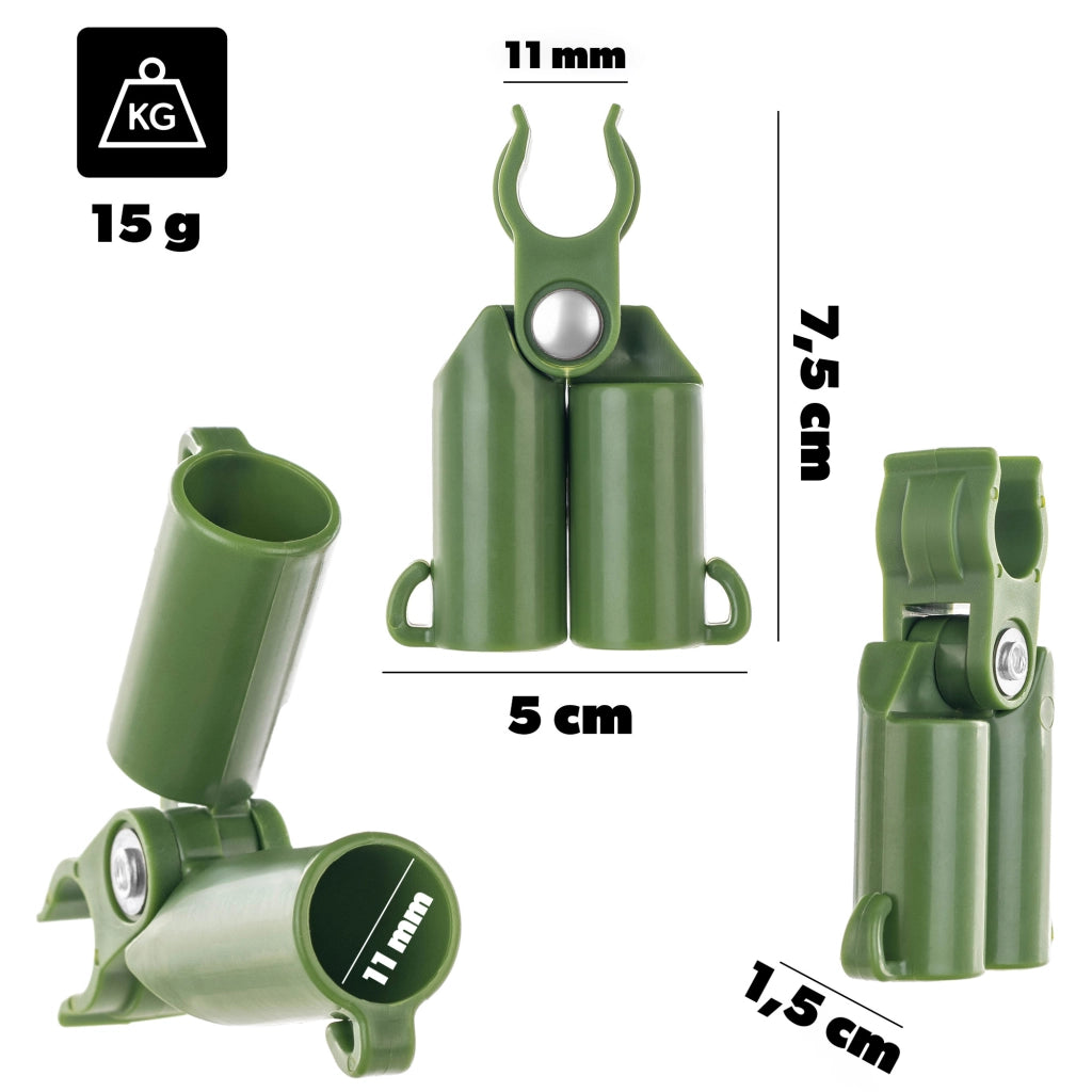 Connettore angolare regolabile a 4 pezzi per palo da pomodoro KADAX da 11 mm