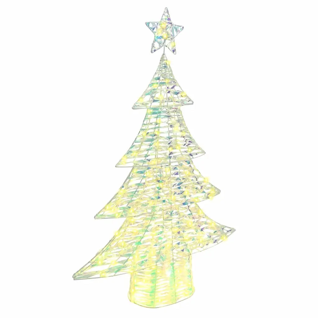 Albero di Natale con 120 LED Bianco caldo 120,5 cm PET