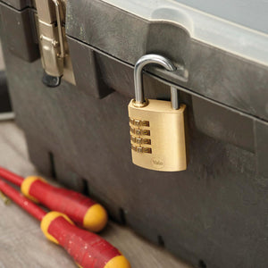 Yale LUCCHETTO DI SICUREZZA CON COMBINAZIONE mm. 40  Corpo ottone - Arco acciaio