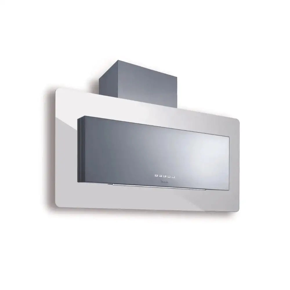 Cappa a parete TRISIA cm 90 - Inox, vetro Bianco - 800 m3/h