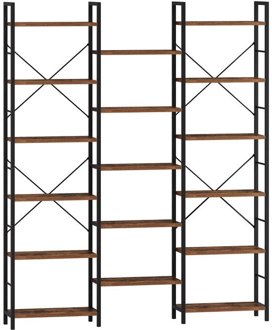 Cassettiere - Libreria - Armadio - Metallo/Legno - 24 x 152 x 186 cm - 18 Ripiani - Armadio a Scompiglio - Divisorio - Camera da Letto - Salotto - Ufficio