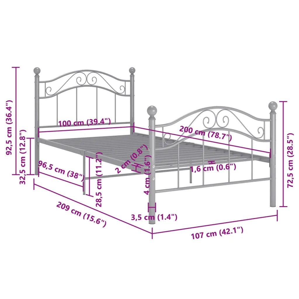 Giroletto Grigio in Metallo 100x200 cm cod mxl 63497
