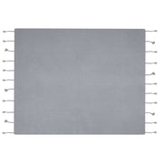 Coperta plaid in cotone grigio 125 x 150 cm Copriletto stile Boho