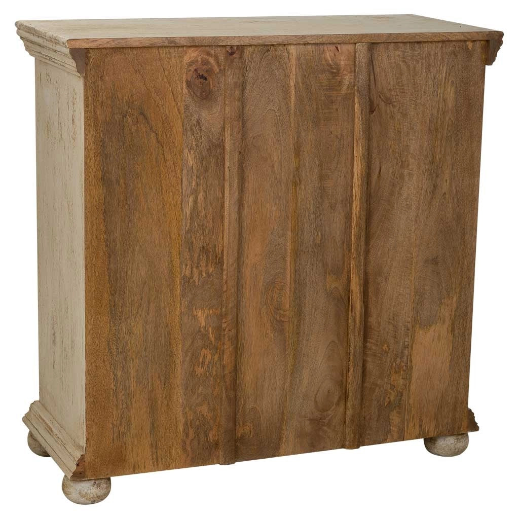 Mobile da ingresso in legno intagliato artigianale, 90x40x90h cm