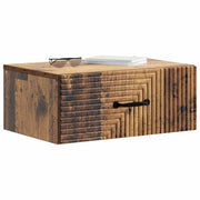 Comodino | Armadio da Notte | Mobiletto da notte a muro Legno antico 49 x 34,5 x 20 cm