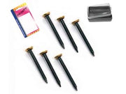 CHIODI IN ACCIAIO TESTA OTTONE IN BLISTER- - mm.30 in bl.15 pz. - 12 blister
