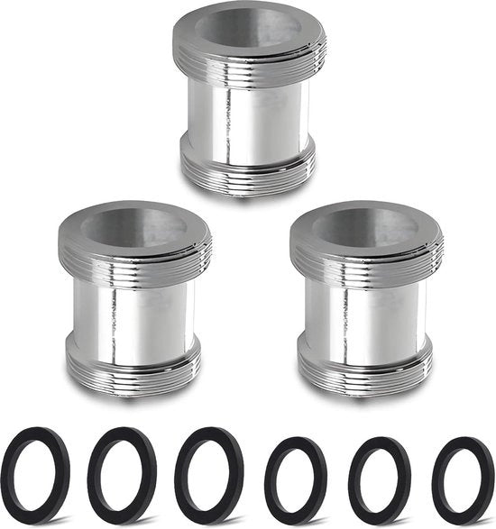 Adattatore di connessione per tubo di giardino 3 pezzi da M22mm a M24mm a filo fine per rubinetti da cucina con filtro acqua