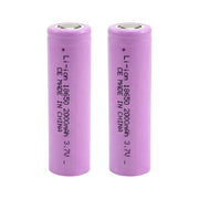 Confezione da 2 Batterie al Litio Ricaricabili 3.7V 2000mAh Compatte Elettroniche Rosa Avizar