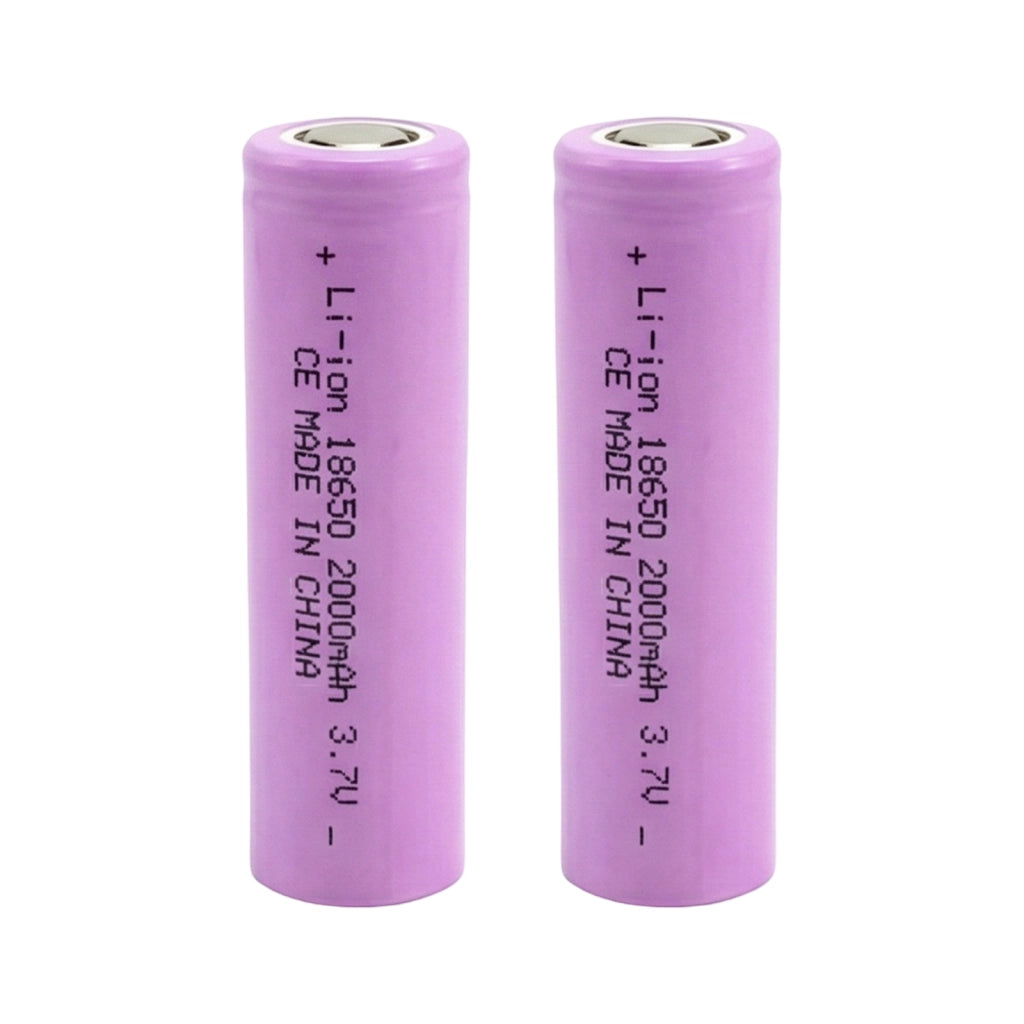 Confezione da 2 Batterie al Litio Ricaricabili 3.7V 2000mAh Compatte Elettroniche Rosa Avizar