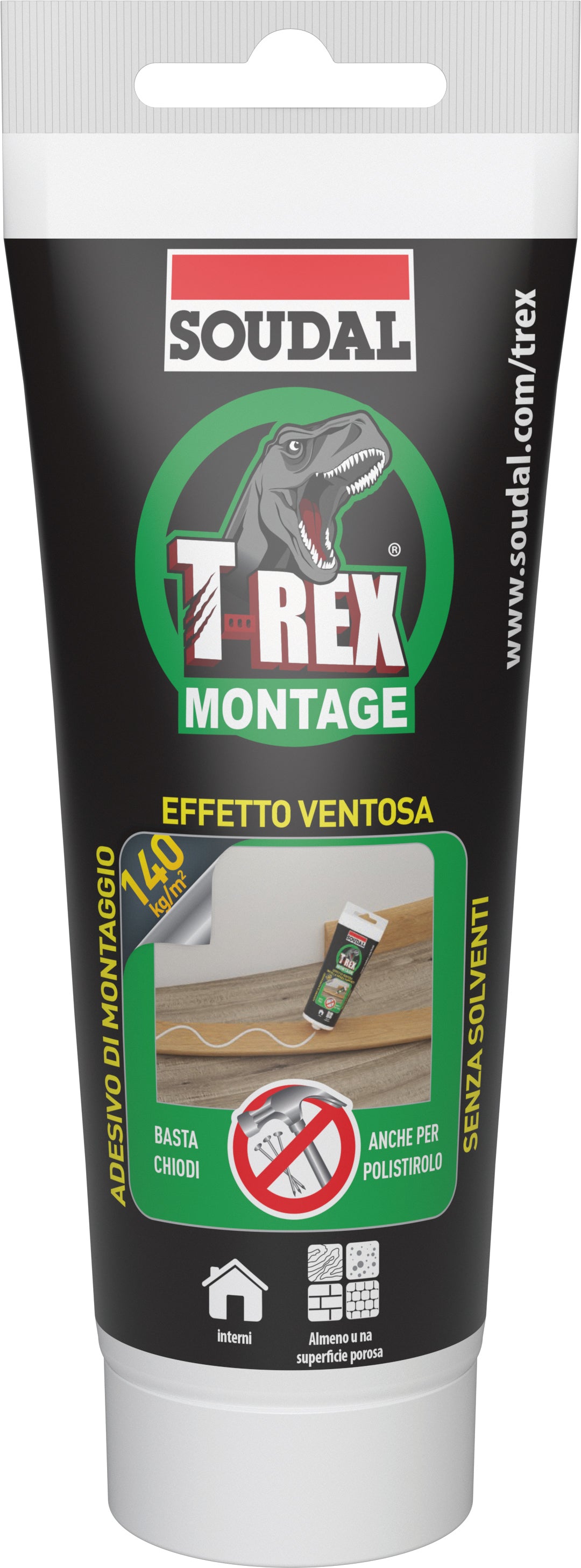 Soudal ADESIVO DI MONTAGGIO ''T-REX'' EFFETTO VENTOSA ml. 200 - Bianco 10.00 pz