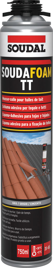 Soudal SCHIUMA POLIURETANICA PER TETTI PER PISTOLA ml. 750 12.00 pz