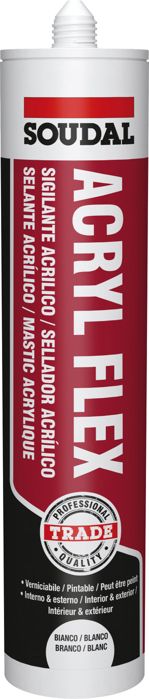 Soudal SIGILLANTE ACRILICO ELASTICO ''ACRYL FLEX'' ml. 300 - Bianco 12.00 pz