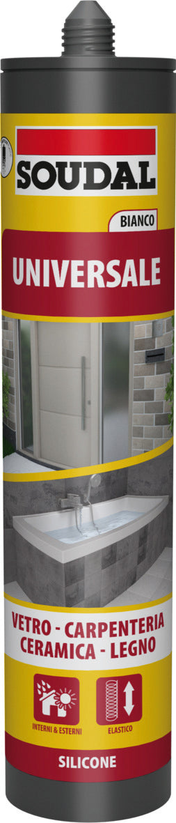 Soudal SILICONE ACETICO UNIVERSALE  ml. 280 - Testa di Moro Ral 8017 12.00 pz