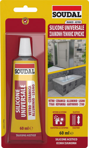 Soudal SILICONE ACETICO UNIVERSALE  ml. 60 - Trasparente 16.00 pz