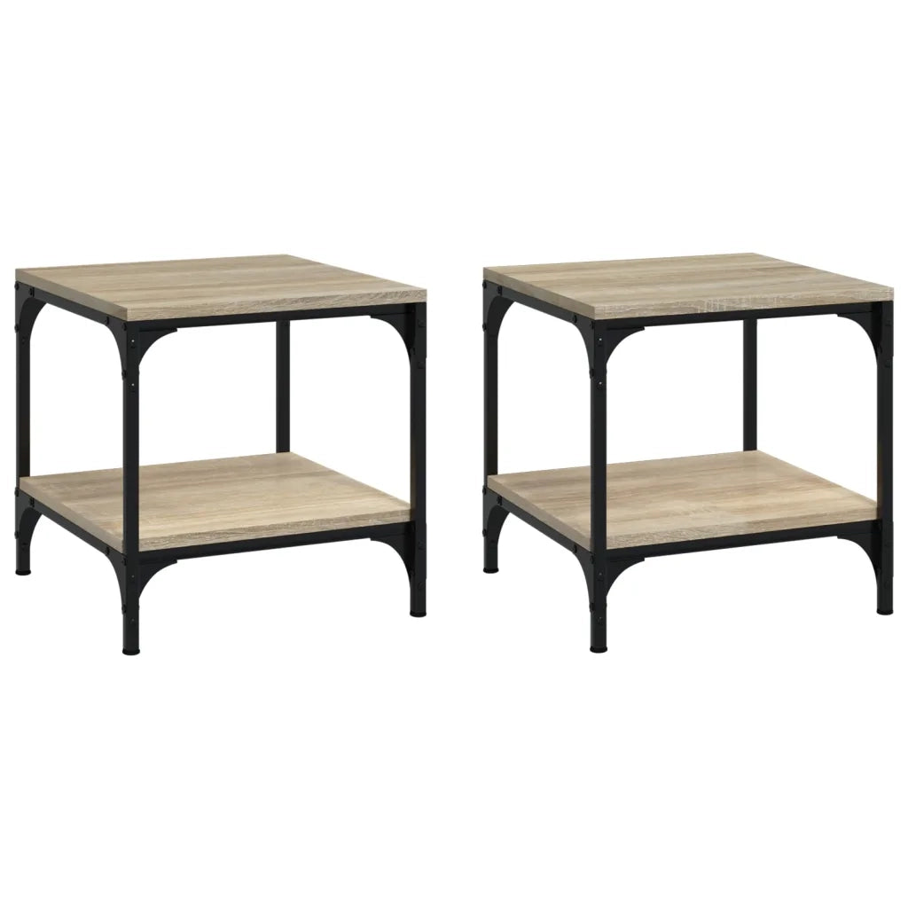 Tavolini 2pz rovere sonoma 40x40x40 cm in Legno Multistrato 819380