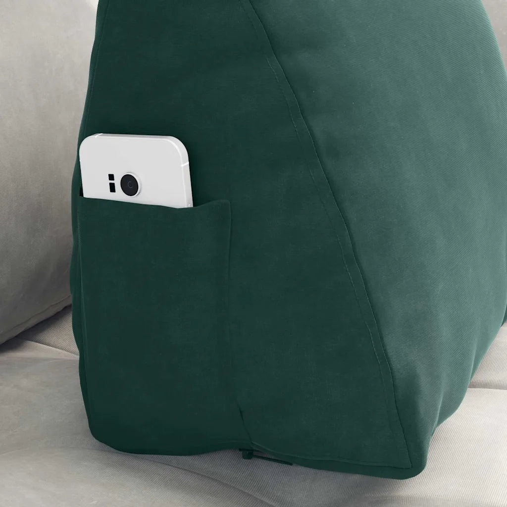 Cuscino per Schiena | Cuscino dorsale Verde Scuro 45 x 20 x 35 cm