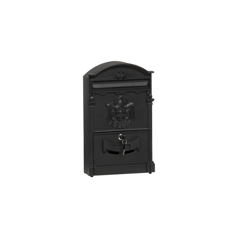 Trade Shop - Cassetta Postale Buca Lettere In Stile Antico Classico In Alluminio Verniciato - Nero