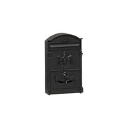 Trade Shop - Cassetta Postale Buca Lettere In Stile Antico Classico In Alluminio Verniciato - Nero