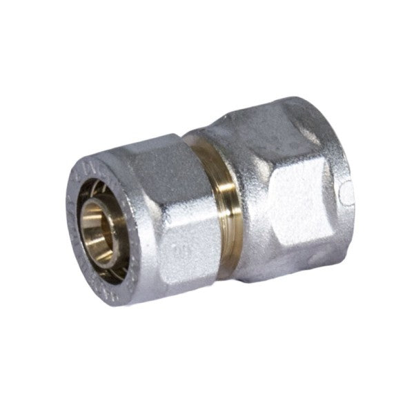 RACCORDO DIRITTO FEMMINA A STRINGERE A CORPO UNICO PER TUBO MULTISTRATO MODELLO 702FP - 1 Ø26  - APE