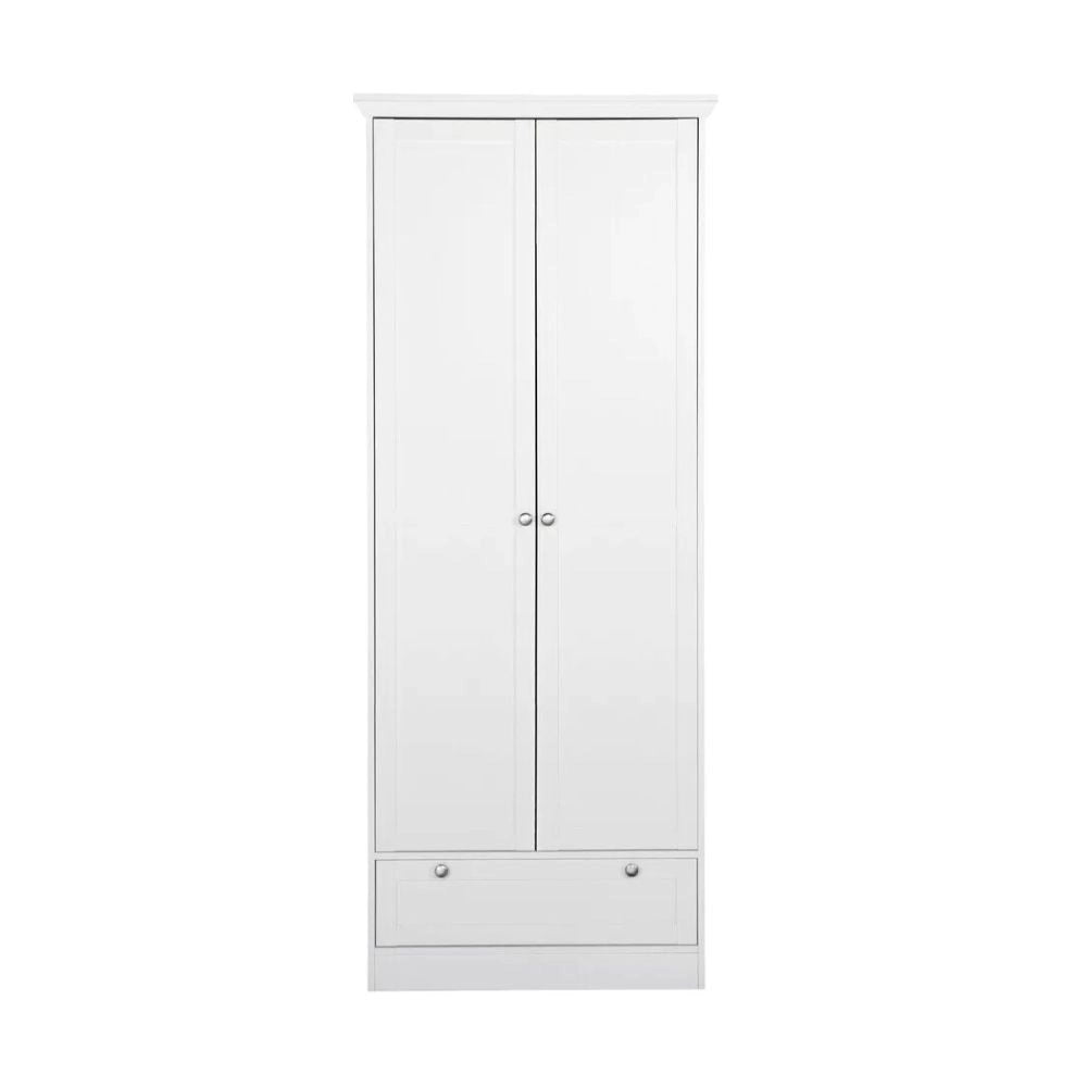 Armadio scarpiera due ante e cassetto Landwood13 colore bianco