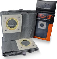 SACCHETTI RACCOGLIPOLVERE IN STOFFA per bidone aspiratutto lt. 20  - BLACK DECKER