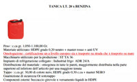 Tanica Benzina 20 Litri LT Omologata per Carburante Gasolio Bidone con beccuccio