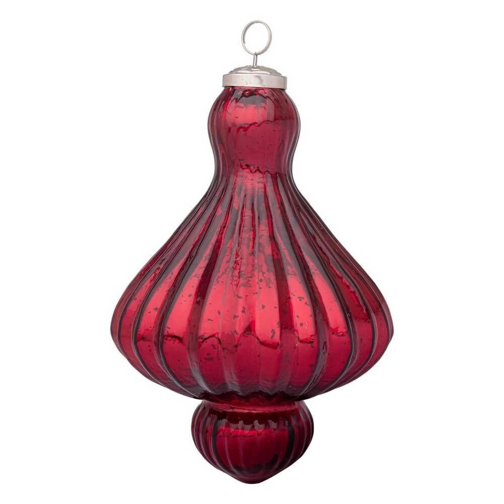 Pendaglio vetro Gloss trottola rosso champagne lucido