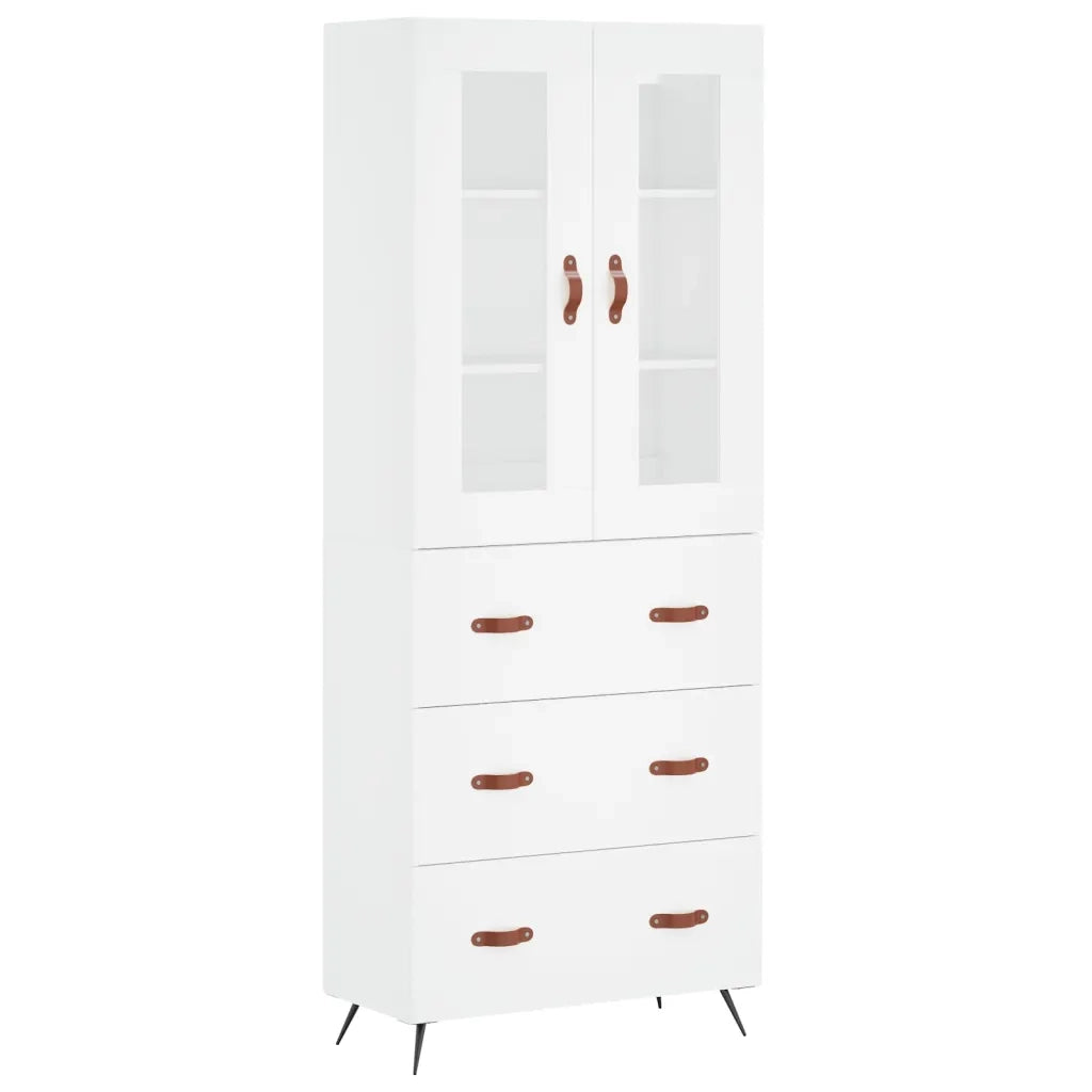 Credenza Bianca 69,5x34x180 cm in Legno Multistrato 3198377