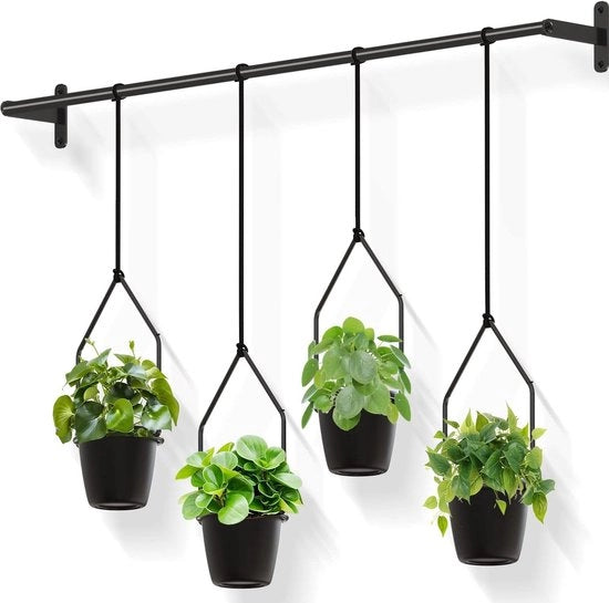 Hanger per fiori con 4 vasi in melamina per appendere fiori per parete e soffitto hanger per fiori moderno