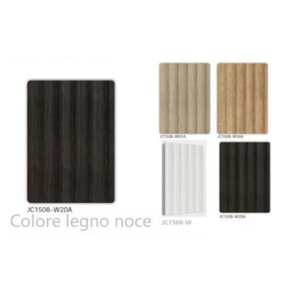 Trade Shop - Pannello Decorativo 3d Effetto Noce 148x290 Cm Rivestimento Parete In Ps -