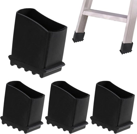 Accessori per scale e scale a pioli - Pieghe di gomma universali antiscivolo per scale a pioli, scale telescopiche, scale a pioli e scale a pioli per pavimenti (50 x 25 mm)