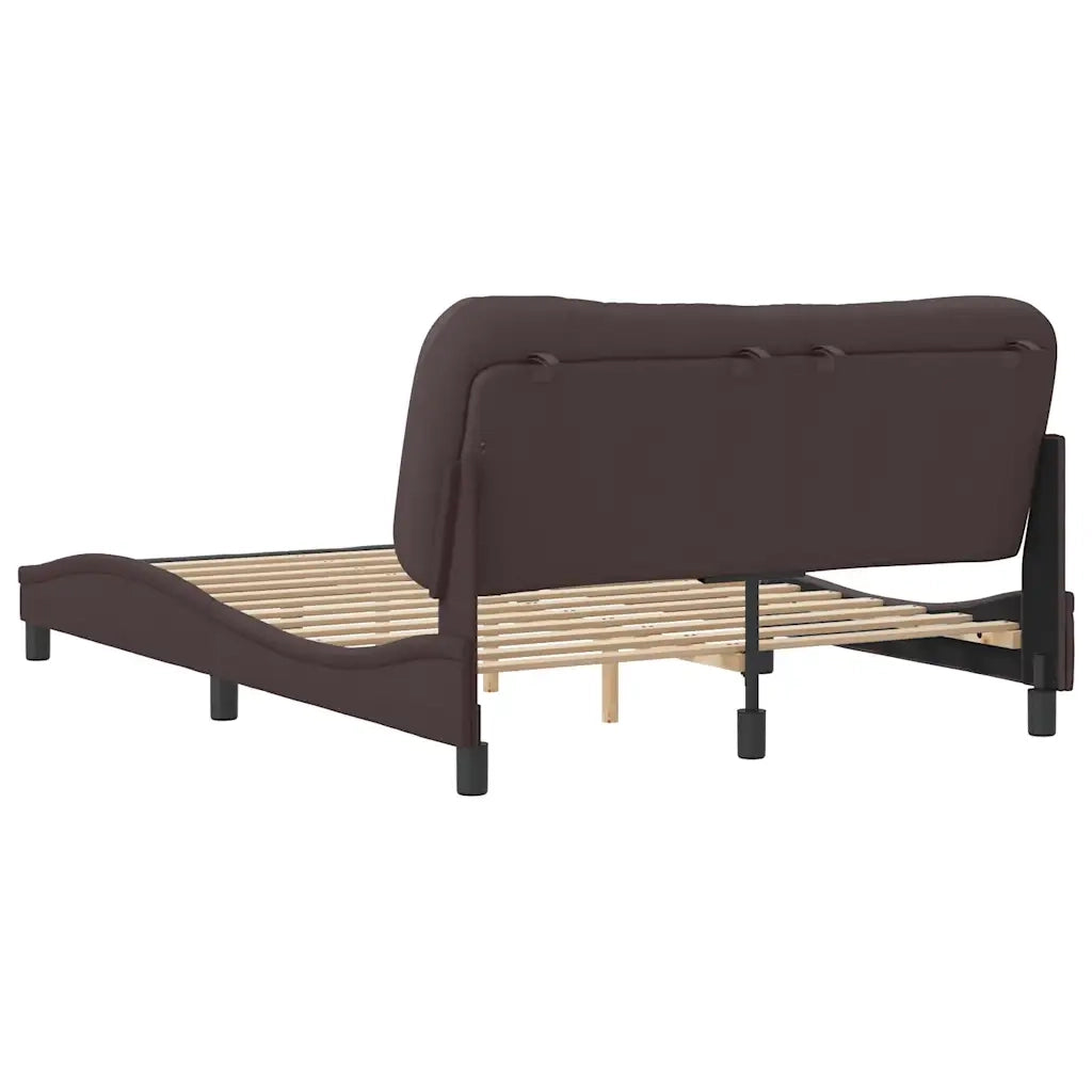 Giroletto senza Materasso Hvar Marrone Scuro 140x200 cm Tessuto