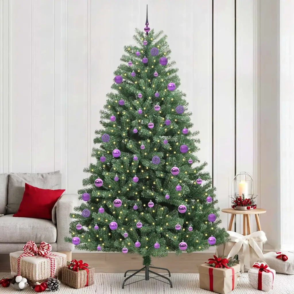 Albero di Natale | Decorazioni natalizie Artificiale con Rami Pieghevoli Verde 240 cm