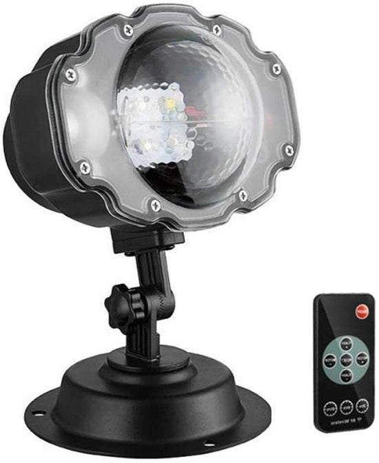 Proiettore di Neve Esterno - Impermeabile - Regolazione a Distanza - Illuminazione Esterna - Accessori per Feste - Nevicelle Dinamiche con Led