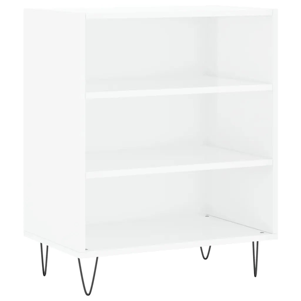 Credenza Bianco Lucido 57x35x70 cm in Legno Multistrato 827134