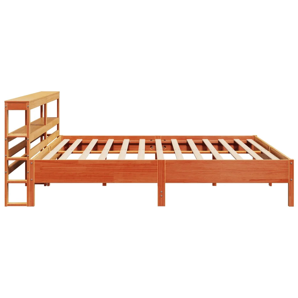 Letto matrimoniale | Letto per adulti | Letto senza Materasso Marrone Cera 200x200 cm in Legno di Pino