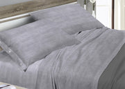 Completo Lenzuola Letto In 100% Cotone Fantasia Bon Bon - Francese - Grigio