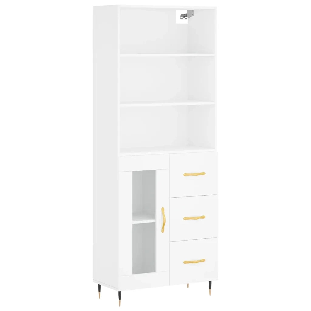 Credenza Bianca 69,5x34x180 cm in Legno Multistrato 3189485
