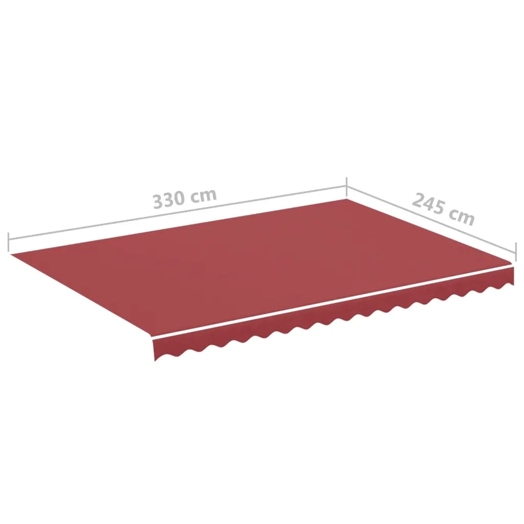 Tessuto di Ricambio per Tenda da Sole Rosso Borgogna 3,5x2,5 m 311966