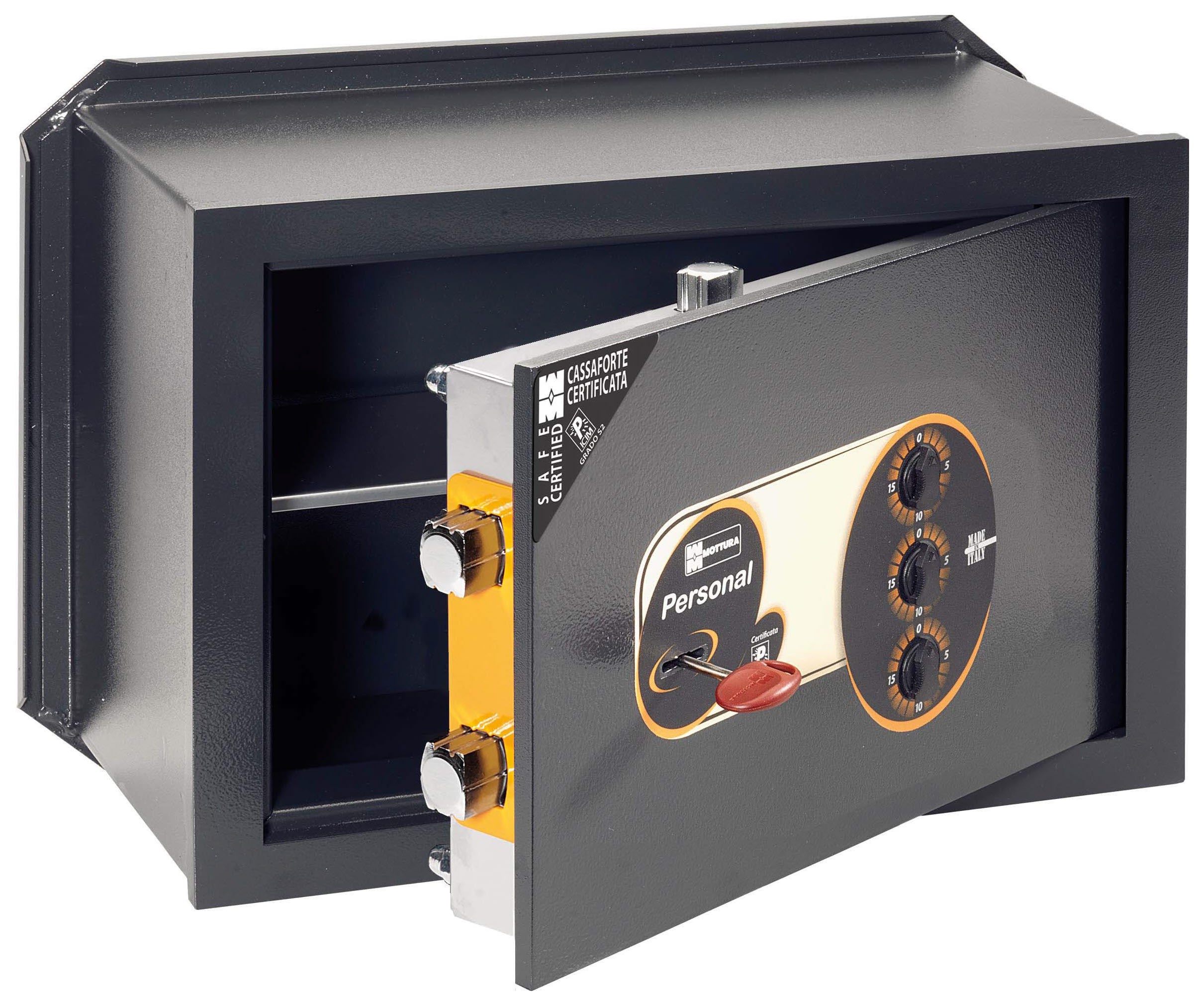 CASSAFORTE CON CHIAVE E COMBINAZIONE MECCANICA 'PERSONAL' MOTTURA 290x410x200 - MOTTURA