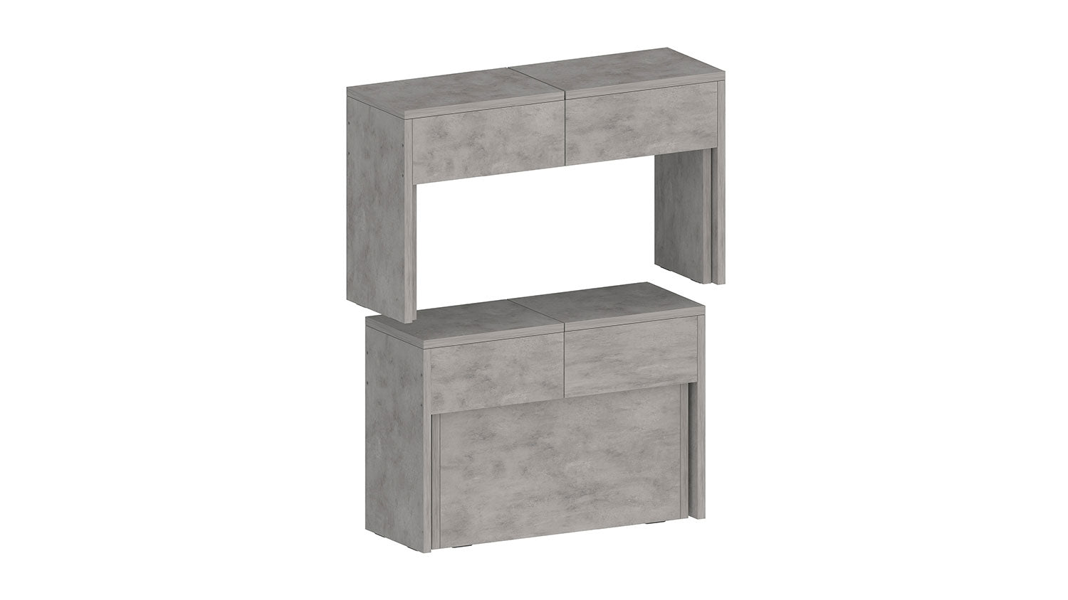 Set 2 Panche Allungabili 66/290x25x45 cm Pratika Singola A e B Bronx