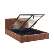 Struttura letto con contenitore e testiera 140cmx190cm, imbottita