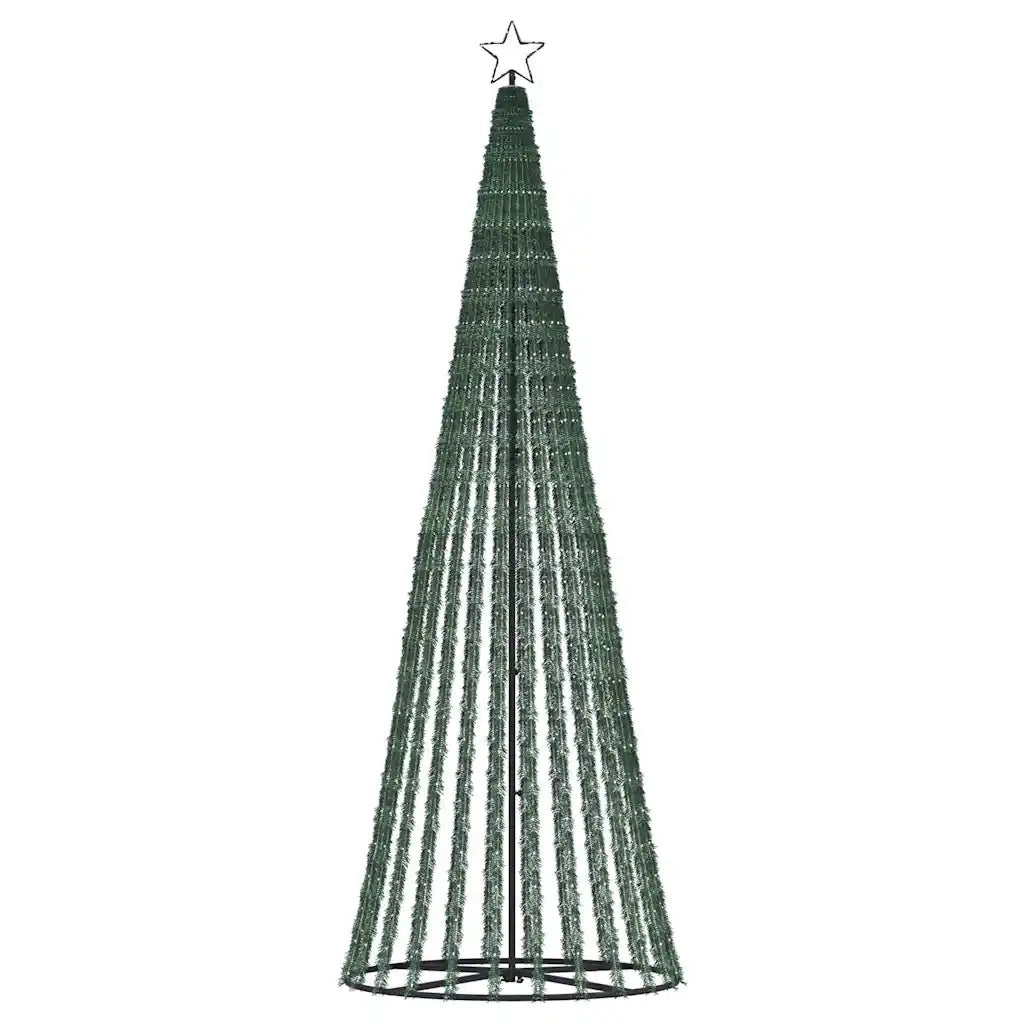vidaXL Albero di Natale a LED 475 LED Bianco Caldo 247 cm