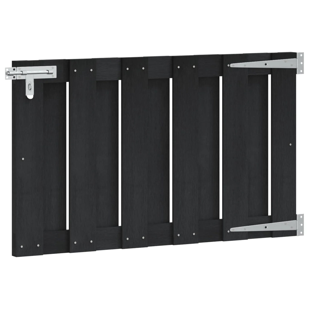 Cancello da giardino 100 x 60 cm WPC e Alluminio Nero