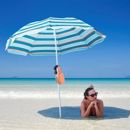 Parasole da spiaggia da appendere 2 pezzi 4 punti attacco per ombrelli per asciugamani cappelli abbigliamento occhiali da sole zaini