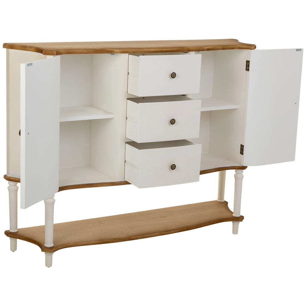 Credenza in legno bianco 150x37x114,5h cm