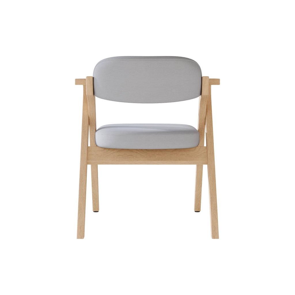 SEDIA PIEGHEVOLE Set da 4 pezzi in legno massello grigio con braccioli