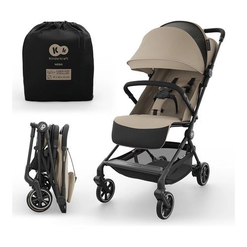 Passeggino 4 ruote kinderkraft ksnebo00beg0000 nebo cabin beige