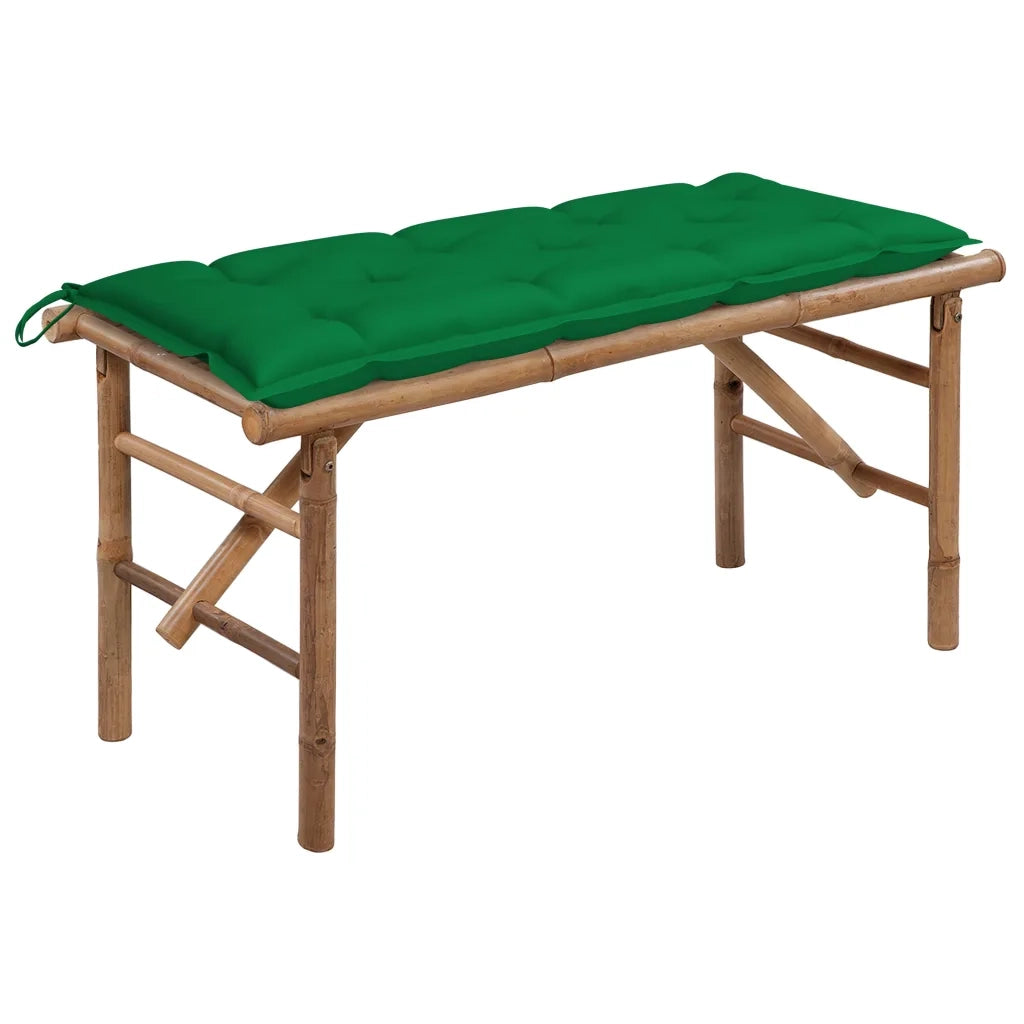 Panca da Giardino Pieghevole con Cuscino 118 cm in BambÃ¹ cod mxl 67002