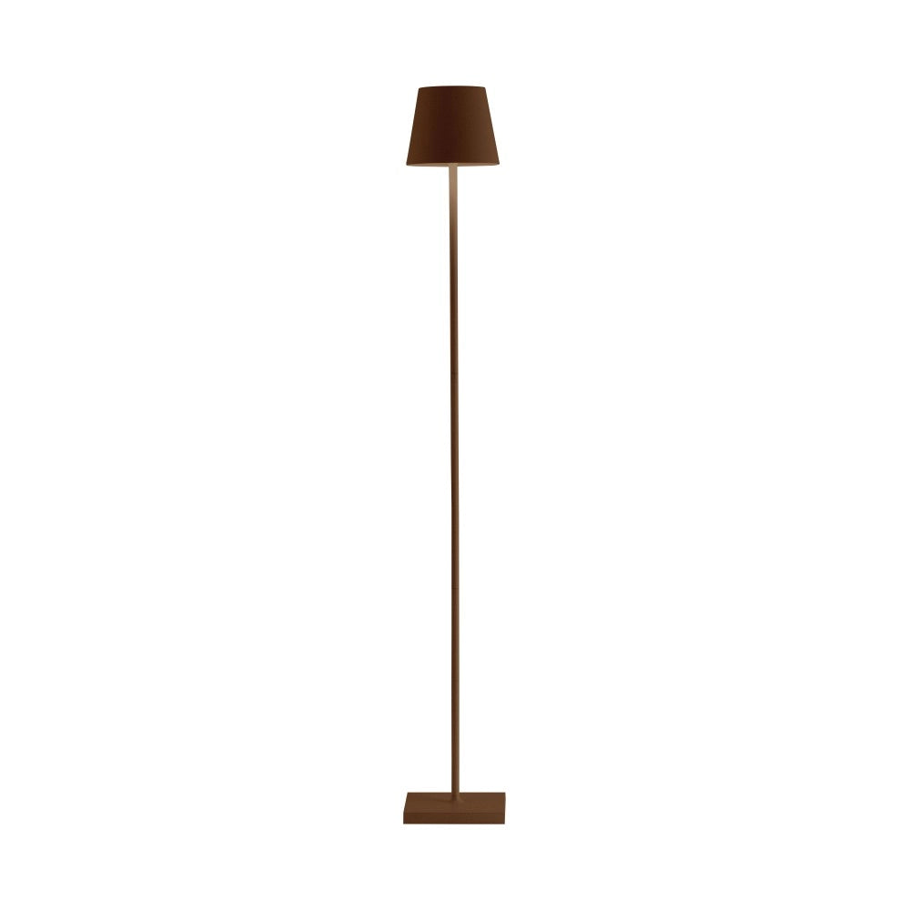 Zafferano Lampada a led Poldina Pro L Corten ricaricabile e dimmerabile con batteria fino a 12 ore - 2200-2700-3000K 3 altezze 52-87-122cm